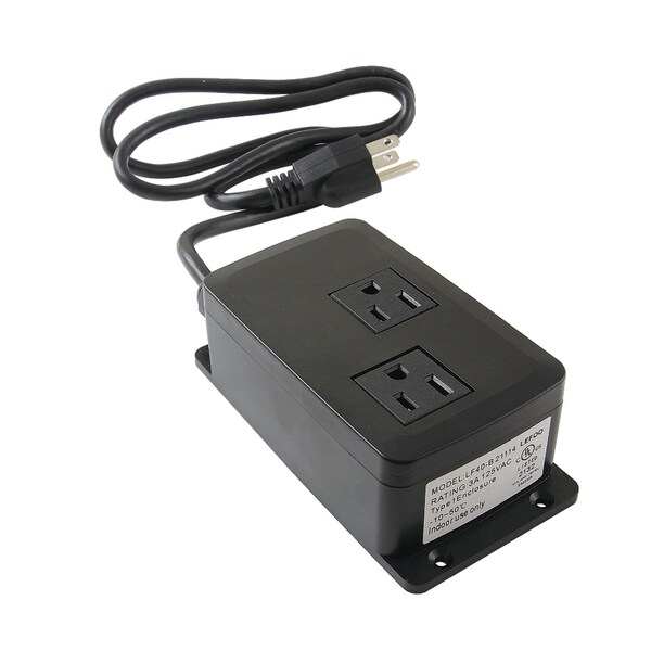 Dual Outlet Disposal Power Module, Black